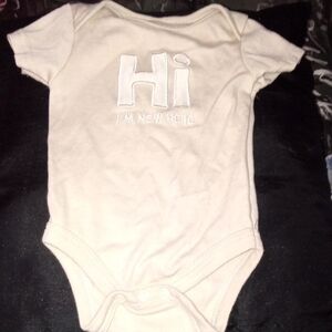 Baby Gear Cream Bodysuit - Hi I'm New Here